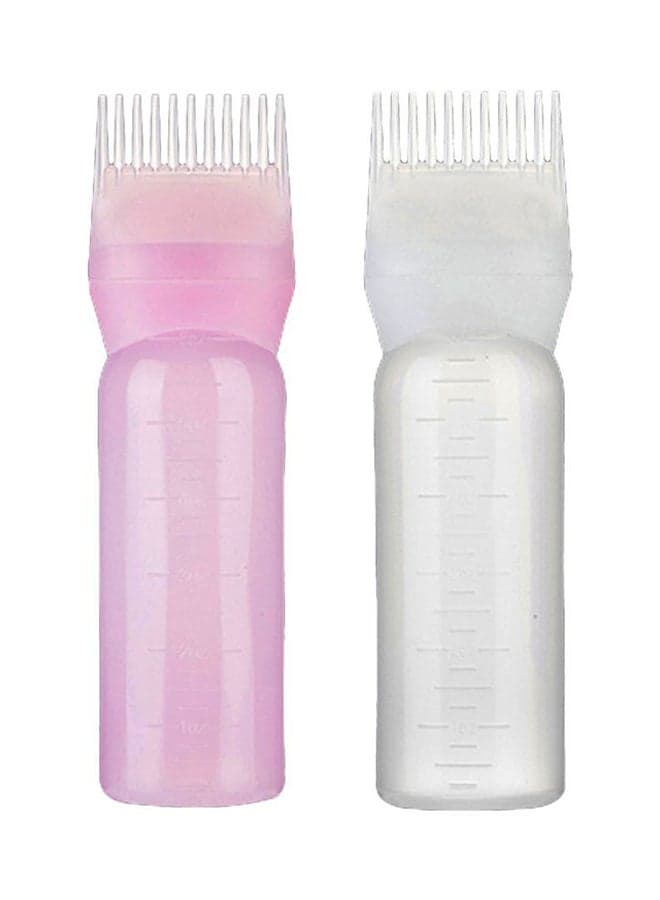 Hair Dye Bottle With Applicator Comb White