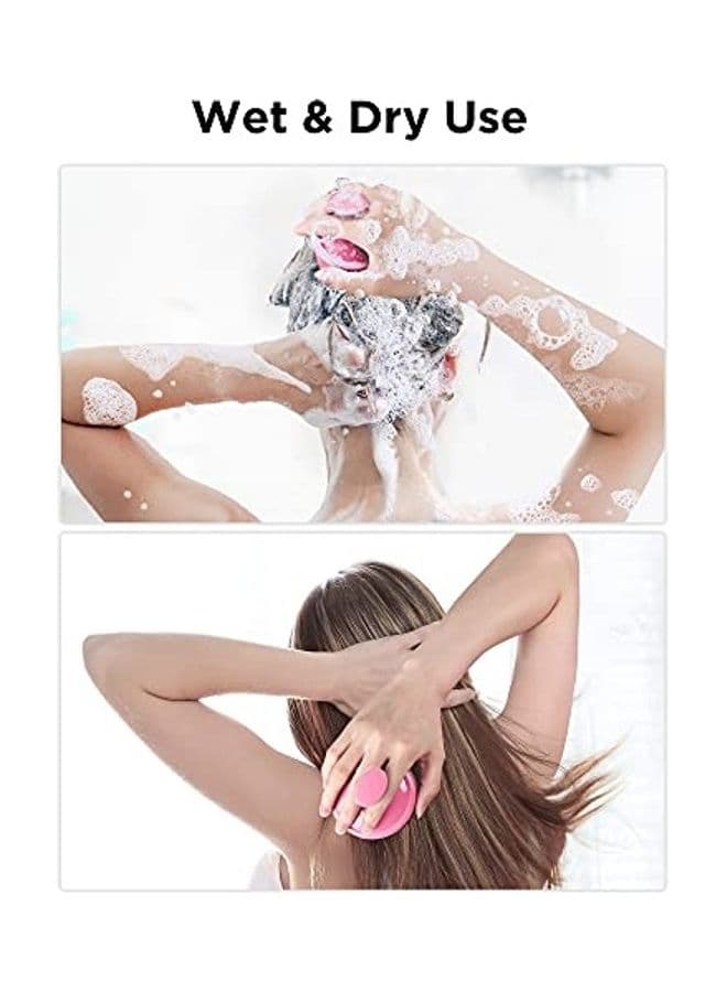 Hair Scalp Massager Pink 3X4X4inch Styling Accessories (٤)