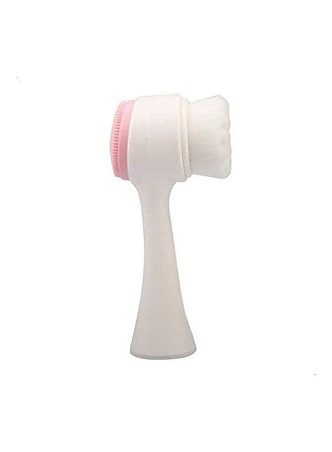 Double Side Silicone Facial cleanser brush Portable Size 3D Face cleaning White Face Brushes & Sponges