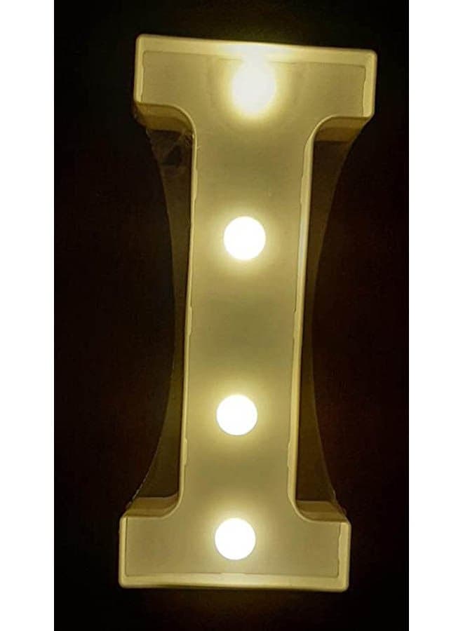 Decorative LED Illuminated Letter Battery Operated Marquee Sign - Alphabet Marquee Letters With Lights For Parties And Rooms I White Light Bulbs