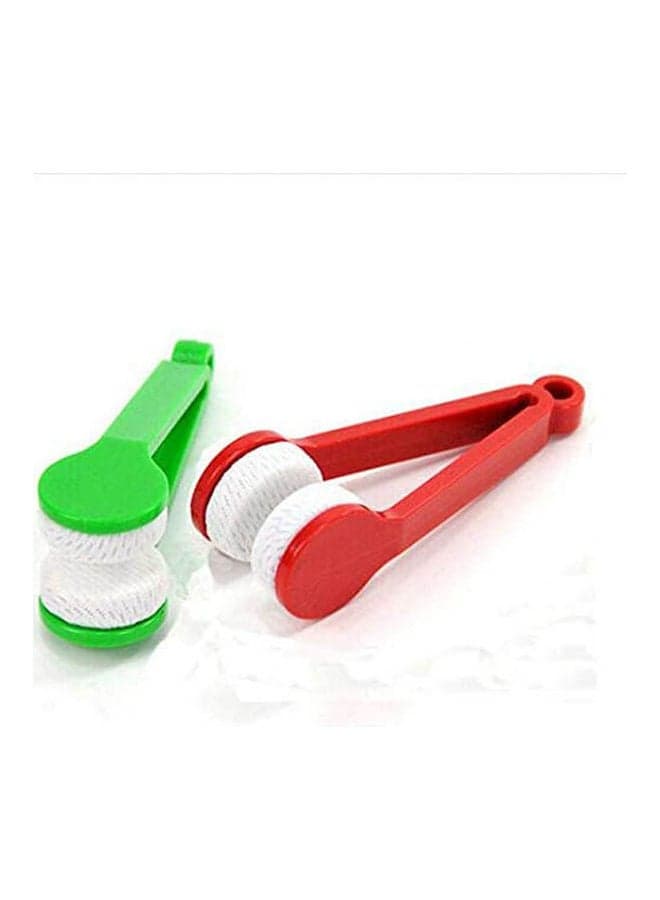 2 Pcs Mini Eyeglass Microfiber Cleaner Soft Brush Cleaning Tool For Sun Glasses Eyeglasses Spectacles Multicolour Squeegees
