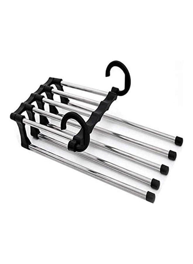 Pants Hanger Closet Organizer Non Slip Multi Layers Stainless Steel Adjustable Trousers Storage Rack Space Saving For Jeans Ties Scarves Black multicolour Other Storage