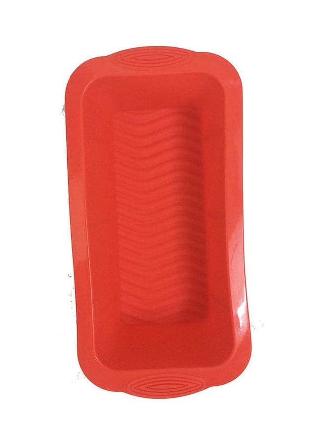 Silicone Rectangular Mold For Making English Cake, Bread And Sweets Red 25 x 17 x 4.4grams Moulds