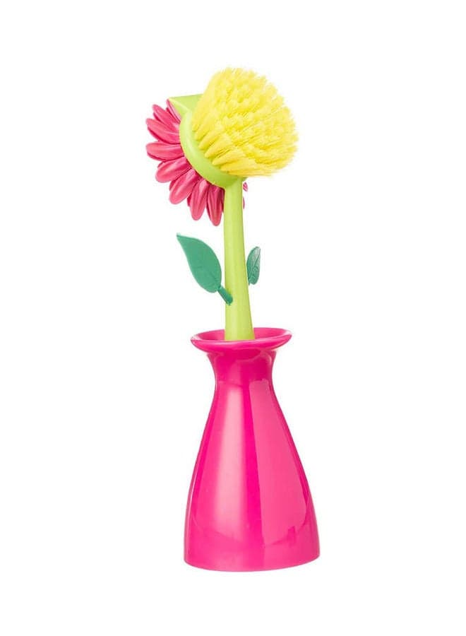 Sun Flower Plastic Shaped Dishwashing Brush Multicolour Kitchen Accessories