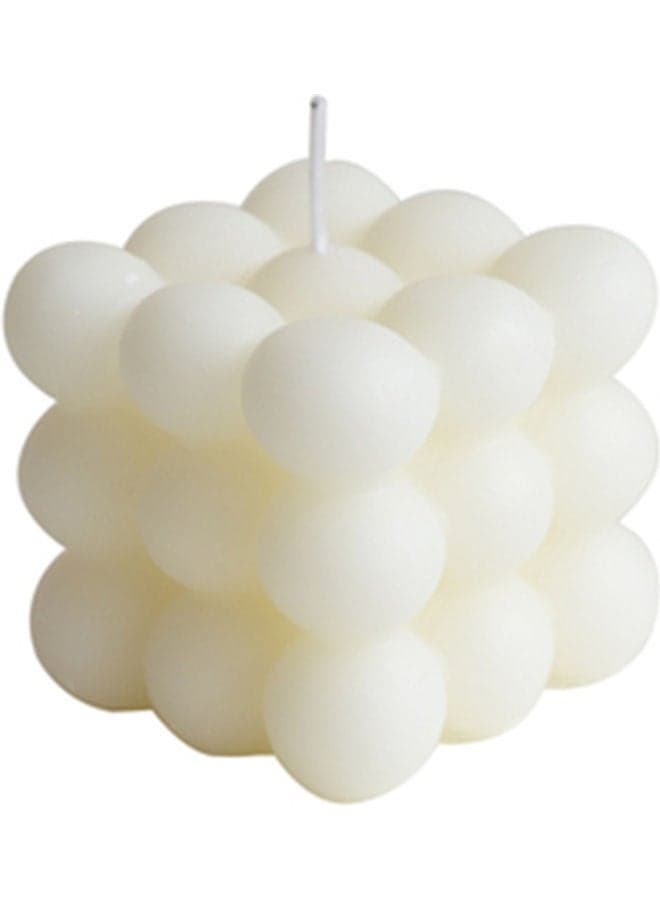 Rubik's Cube Candle White 6 x 6 x 5.5cm Candle Accessories