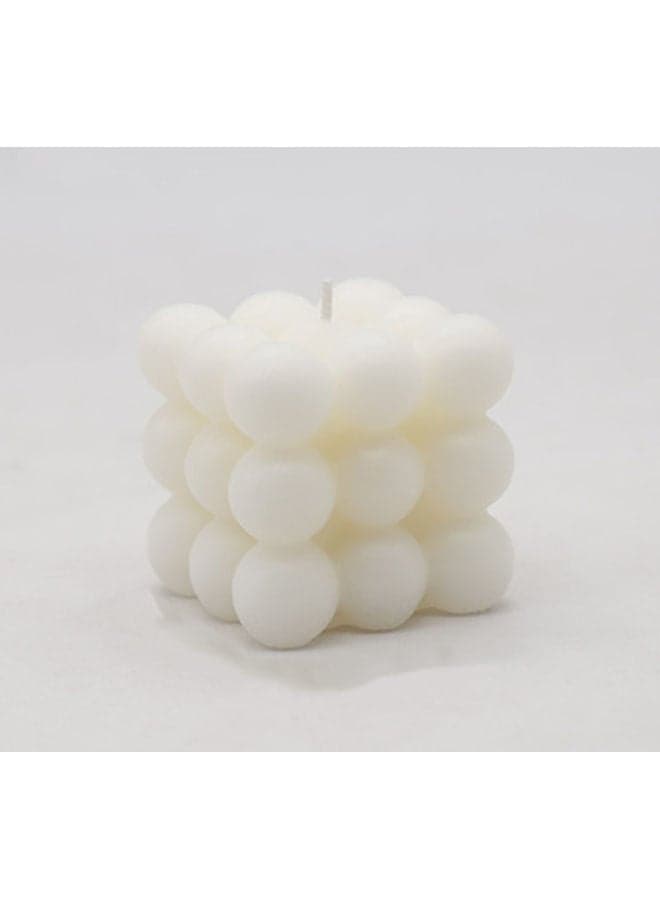Rubik's Cube Candle White 6 x 6 x 5.5cm Candle Accessories (٣)