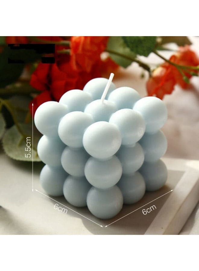 Rubik's Cube Candle Blue 6 x 6 x 5.5cm Candle Accessories (٤)