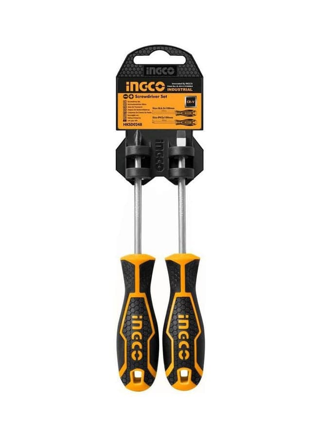 Set Screwdriver Hksd0248, Brand Ingco Orange
