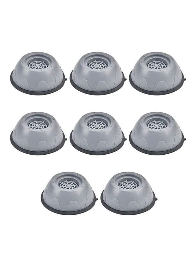 8PCS Shock and Noise Cancelling Washing Machine Support Protects Laundry Room Floor Dryer Anti Vibration Pads Washing Machine Support Feet Stabilizer Mat for Washing Machine Grey 6.4x10.5cm Laundry Accessories