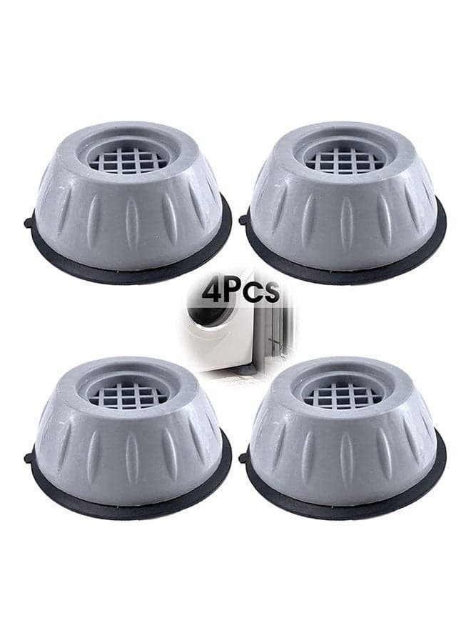 4pcs Shock & Noise Cancelling Washing Machine Support Anti Slip Rubber Washing Machine Feet Pads Washing Machine Stabilizer Anti-Walking Rubber Pads for Home Appliances Universal Size Grey 6.4x10.5cm Laundry Accessories