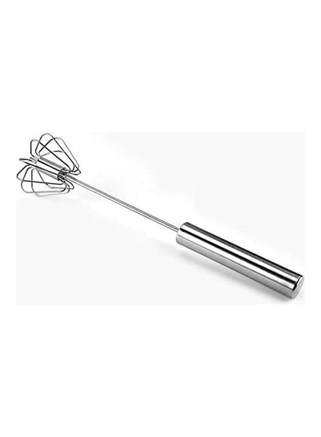 Semi-Automatic Kitchen Resistant Whisk Egg Beater Blender Kitchen Tools Stainless Steel Handle Silver Kitchen Accessories
