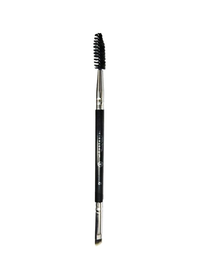Eyebrow Head Brush 12 Black/Silver Eye Brushes