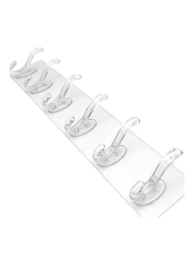 6 Hook Flexible Silicone Stick Hanger White 40x80 cmgrams Other Storage
