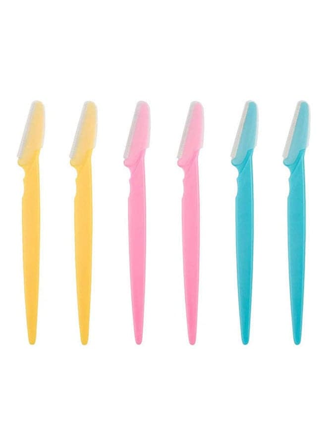 Eyebrow Razors Facial Hair Remover Shaver Trimmer Shaper 6 PCS Multicolour Women's Razors & Blades
