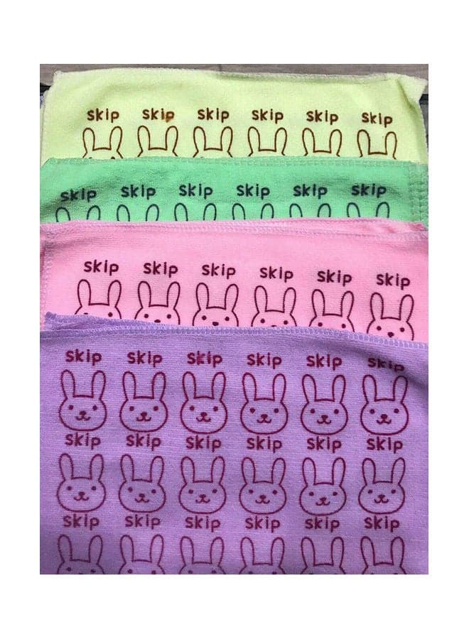 Microfiber Damask Pattern Washcloths Multicolour Household Cleaning Supplies (٣)