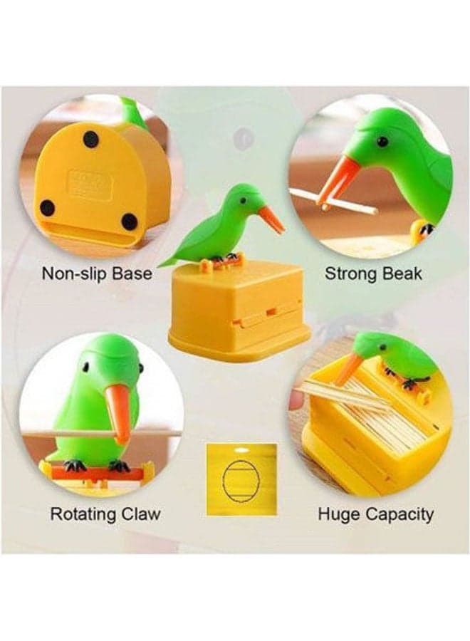 Toothpick Dispenser Bird Shape Multicolour Bathroom Dispensers