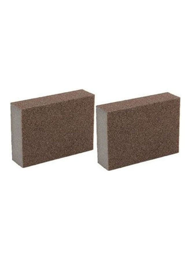 Carborundum Magic Sponge - 2 Pcs Brown Household Cleaning Sponges