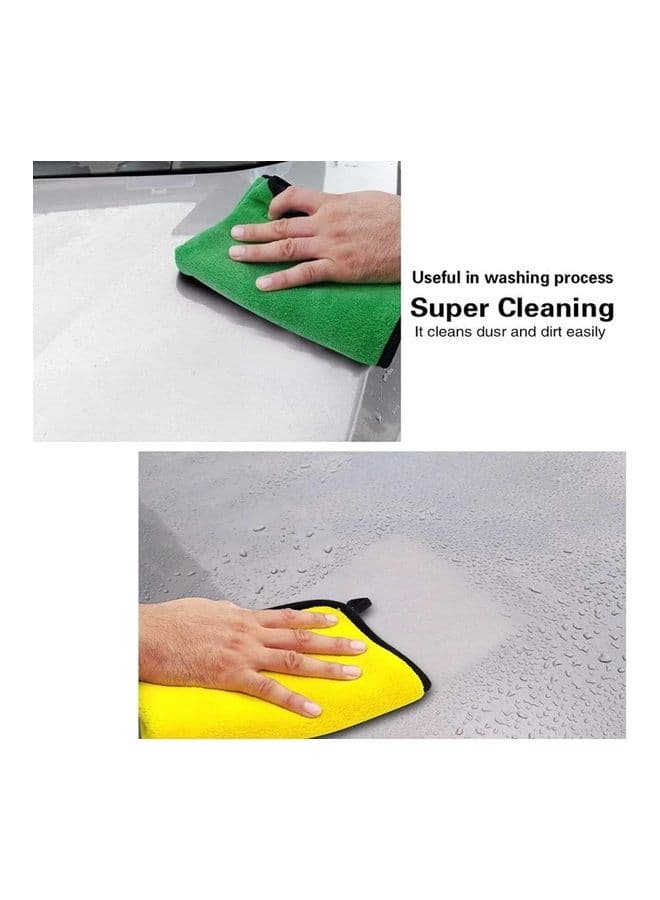 3-Pieces Microfiber Car Drying Towel Set Cleaning Cloths (٣)