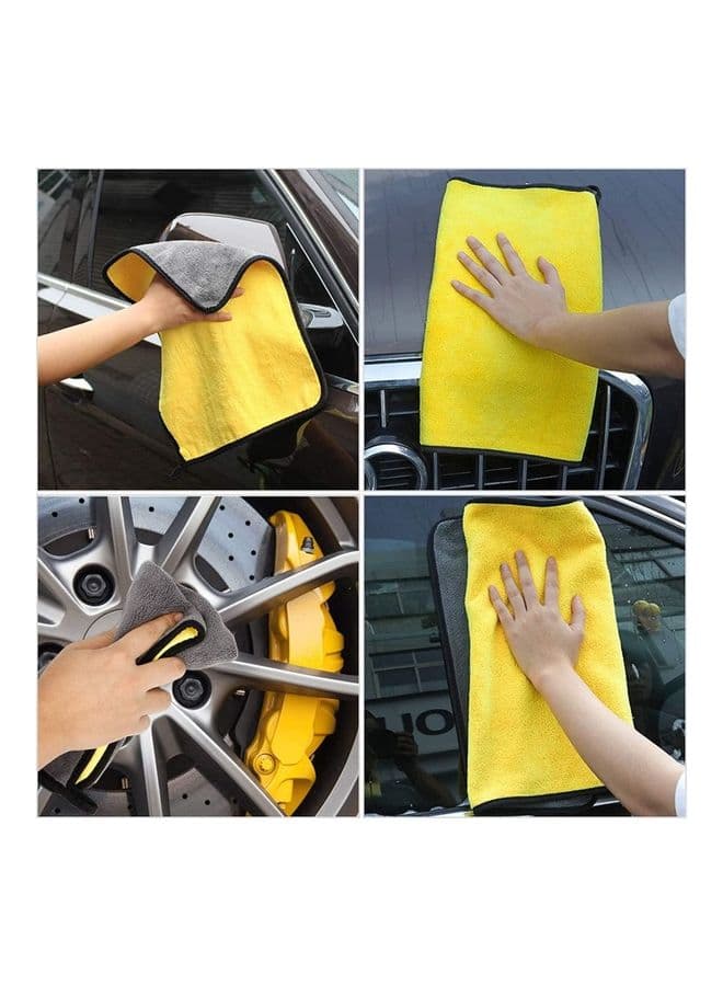3-Pieces Microfiber Car Drying Towel Set Cleaning Cloths (٧)