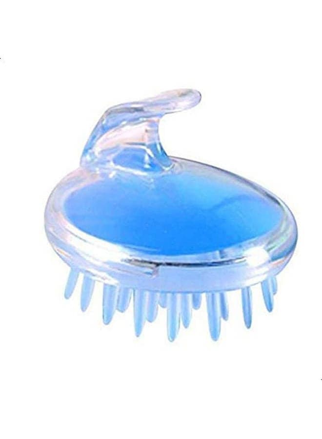 GreatFun Silicone Massager Brush Shampoo Scalp Shower Body Washing Hair Massage Comb Blue Styling Accessories