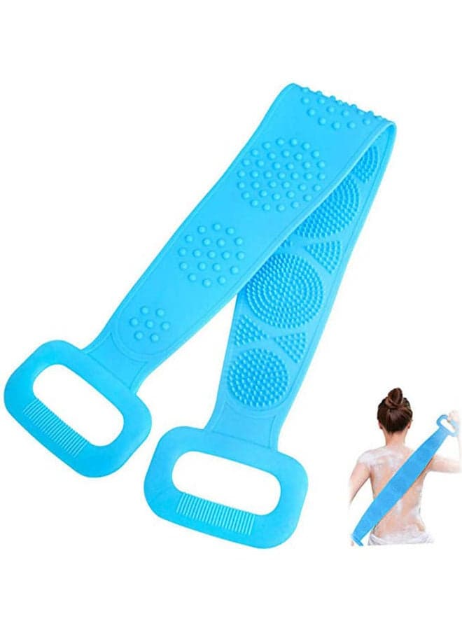 Silicone Back Scrubber For Shower Blue Body Brushes