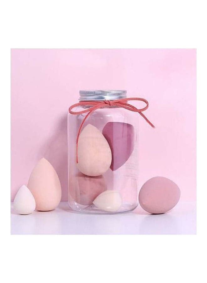 Makeup Blender Beauty Sponge With Bottle Gift Set - 5 Pcs Multicolor Make Up Sponges