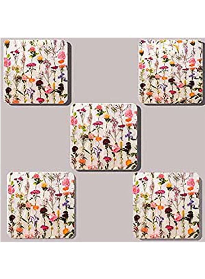 Wooden Coaster Multicolour 10X10cm