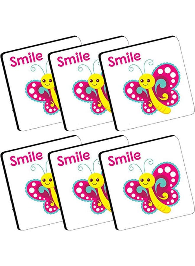 Set Of 6 Cute Table Coaster Multicolour 10X10cm