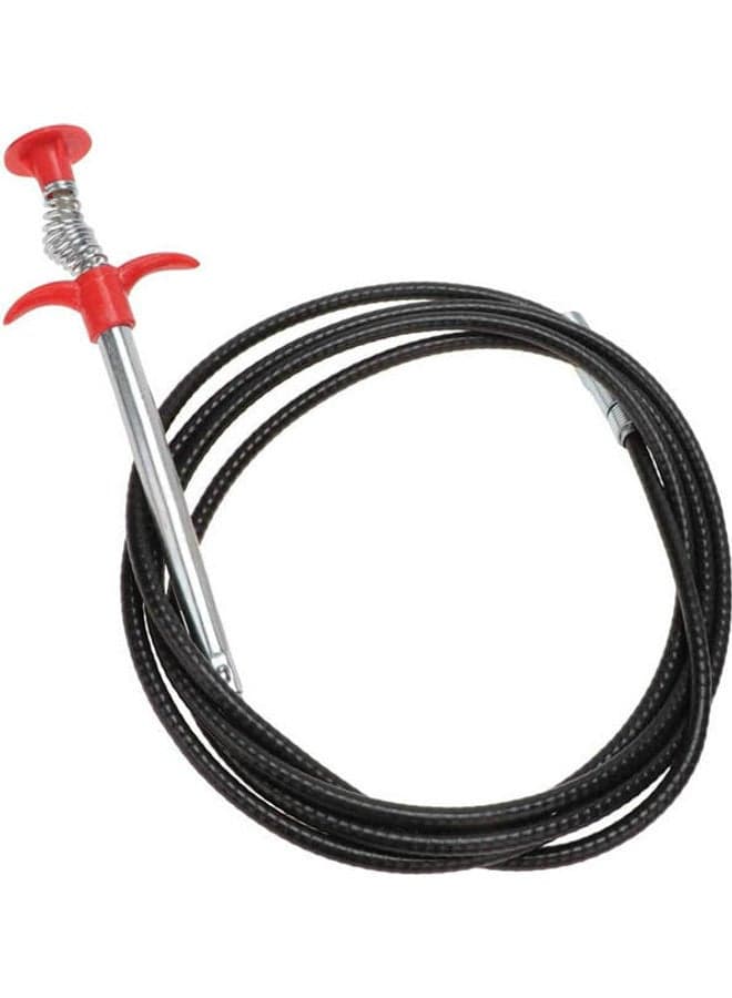 Pipe Dredging Tools Drain Snake Drain Cleaner Red/Black 160cm Bathroom Cleaners