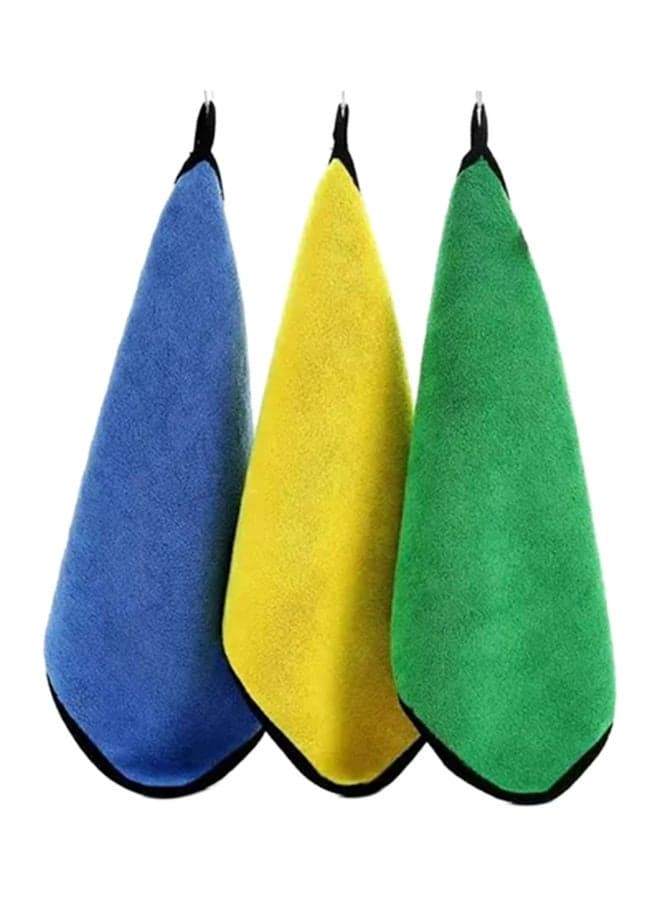 3-Pieces Microfiber Car Drying Towel Set Cleaning Cloths
