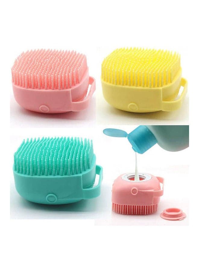 Silicone Shower Brush With Soap Dispenser Multicolour