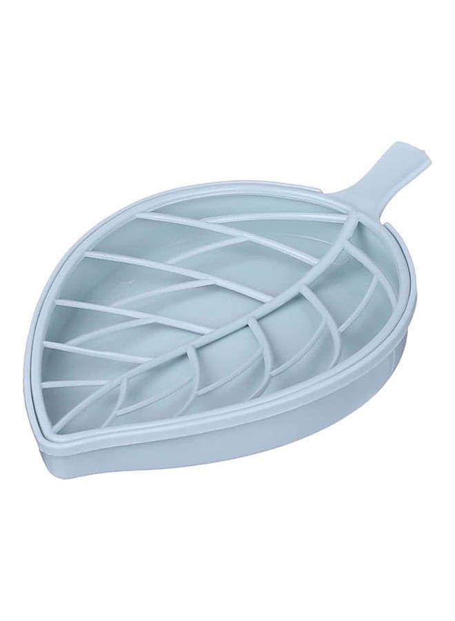 Leaf Plastic Soap Dish Blue