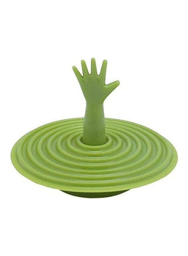 A Silicone Hand-Shaped Basin And Tub Plug Green 13.7 x 9.9 x 4.9cm Drain Stoppers