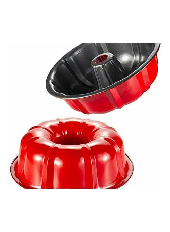 Teflon Coated Metal Cake Mold Non Stick Teflon Coated Cake Red 20cm Moulds
