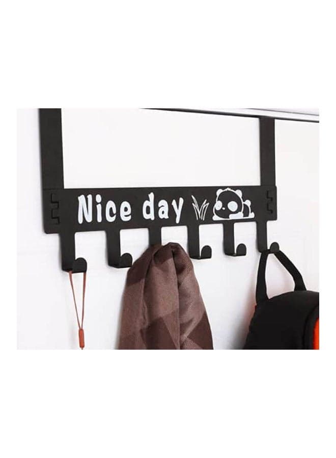 Door Rear Hook Creative Wall Hanging Holder Black