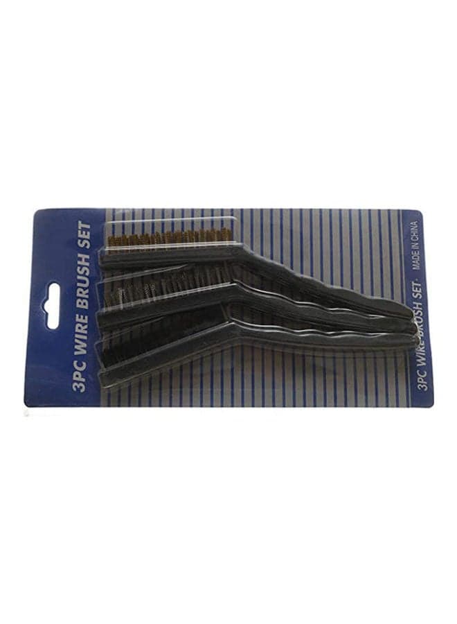 Gas Cooker Cleaning Brush Set 3 Pcs Black Kitchen Accessories