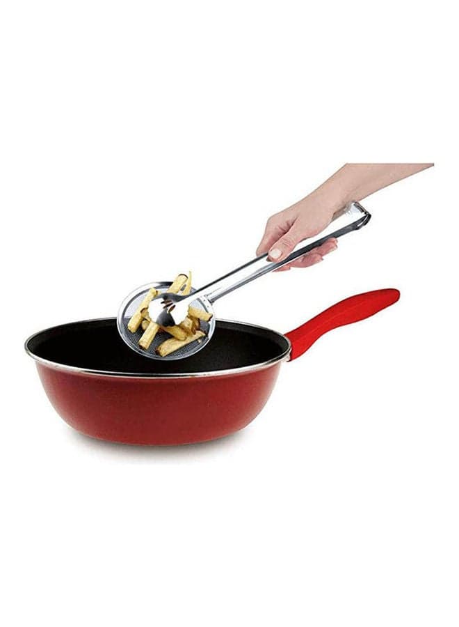 2-In-1 Food Tong Kitchen Sifter Serving Strainer Tongs Silver Kitchen Utensils & Gadgets
