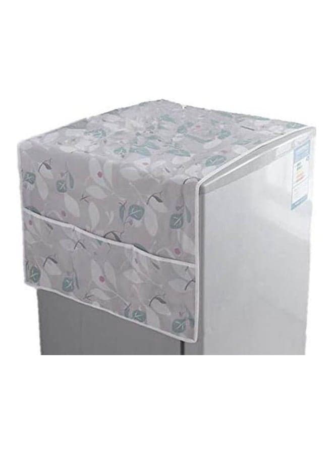 Waterproof Refrigerator Dust Cover With Pockets Grey 130x55cm Kitchen Accessories