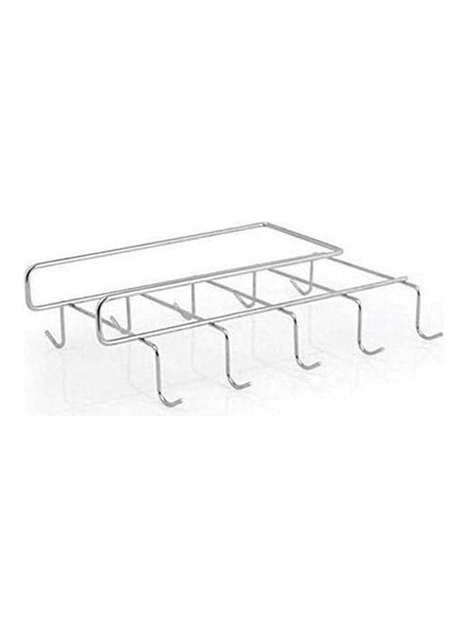 Mug Holder 10 Hooks For 10 Mugs White 24.4 x 16.8cm Kitchen Accessories