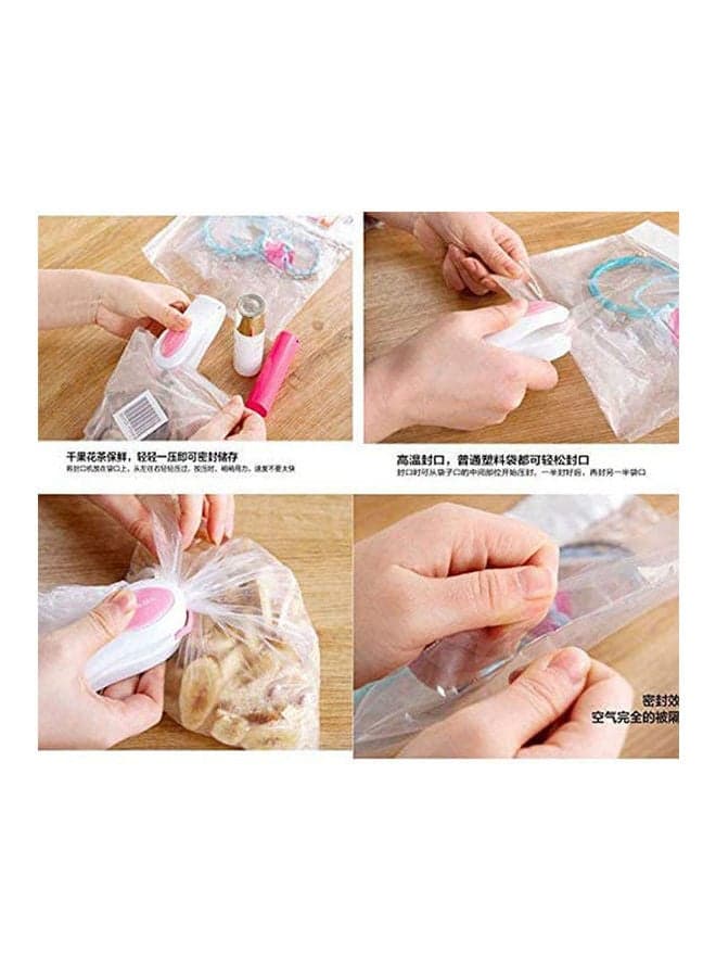 Portable Pink Sealing Tool Heat Mini Handheld Plastic Bag Impulse Sealer White Kitchen Accessories (3)