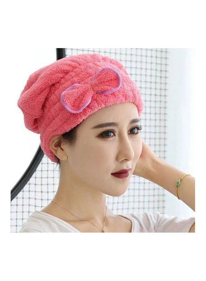 Microfiber Hair Turban Towel Pink Bath Towels