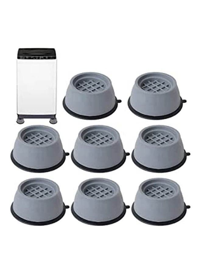 Pack Of 8 Washing Machine Feet Vibration Damper Washing Machine Moisture-Proof Anti-Vibration Anti-Slip Grey 5x4cm Washing Machine Pads