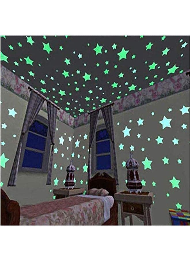Moon Stars Luminous Stickers Green ‎16.7 x 12.2 x 1.4cm Wall Stickers & Murals