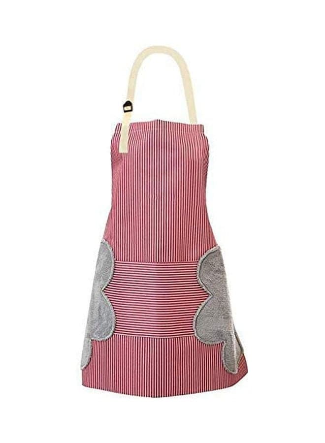 Pinstripe Waterproof Cooking Aprons Red