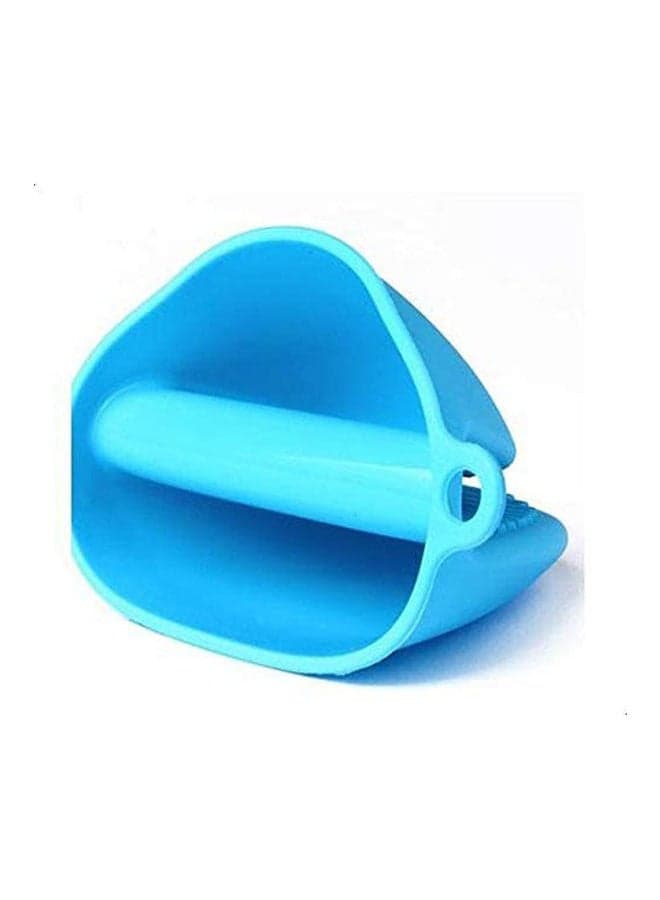 Cake Bakeware Heat Resistant Silicone Oven Glove Short Finger Hand Clip Oven Mitt Blue