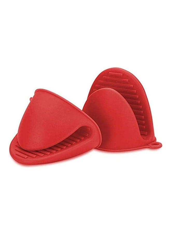 Kitchen Silica Microwave Oven Insulation Gloves Silicone Oven Insulated Gloves Red