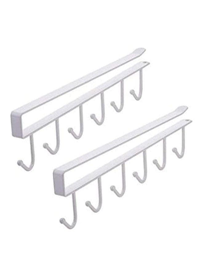 Storage Hook Multifunction Nail Free Coffee Cups Holder Kitchen White