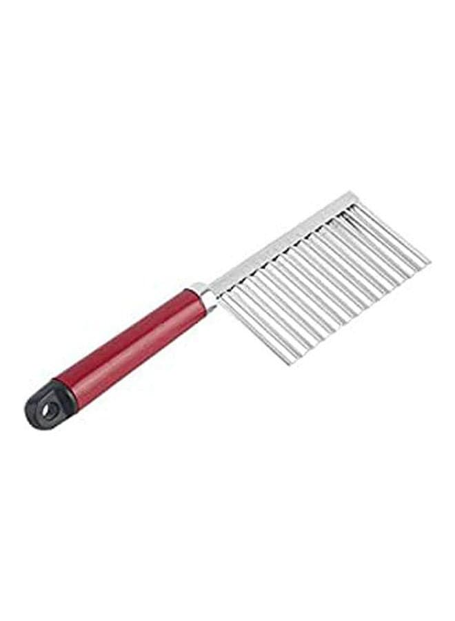 1Pc Chip Dough Vegetable Carrot Blade Potato Crinkle Wavy Cutter Slicer Stainless Kitchen Accessories Tools Silver