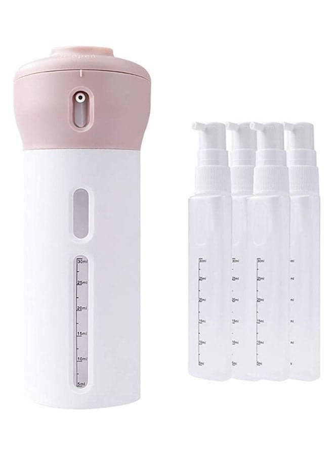 Travel Bottles Travel Liquid Lotion Container Dispenser 4-In-1 White Bathroom Dispensers
