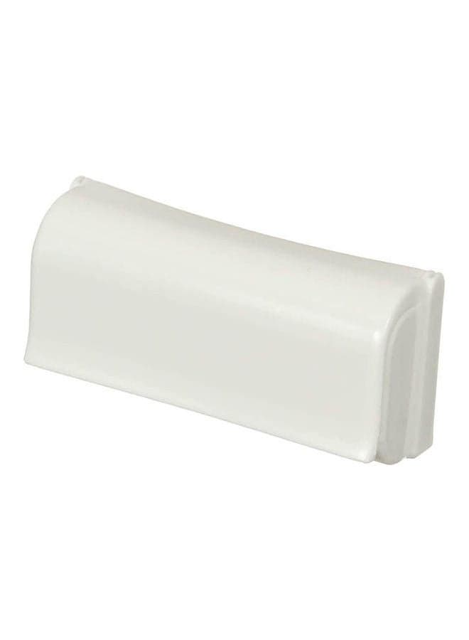 Plastic Toothpaste Dispenser And Toothbrushes Holder White (٣)